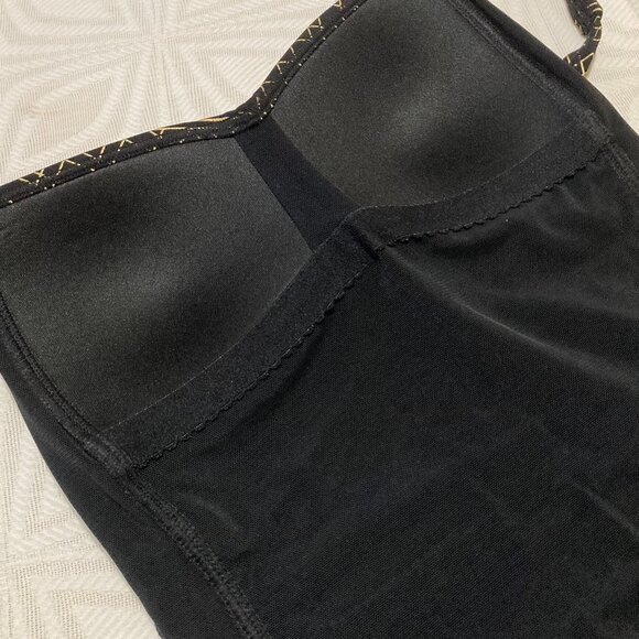 🔥HP🔥NWOT NIP TUCK 1 PIECE BOLD GOLD on BLACK GEOMETRIC DESIGN RUCHED SWIM WEAR - Picture 11 of 15